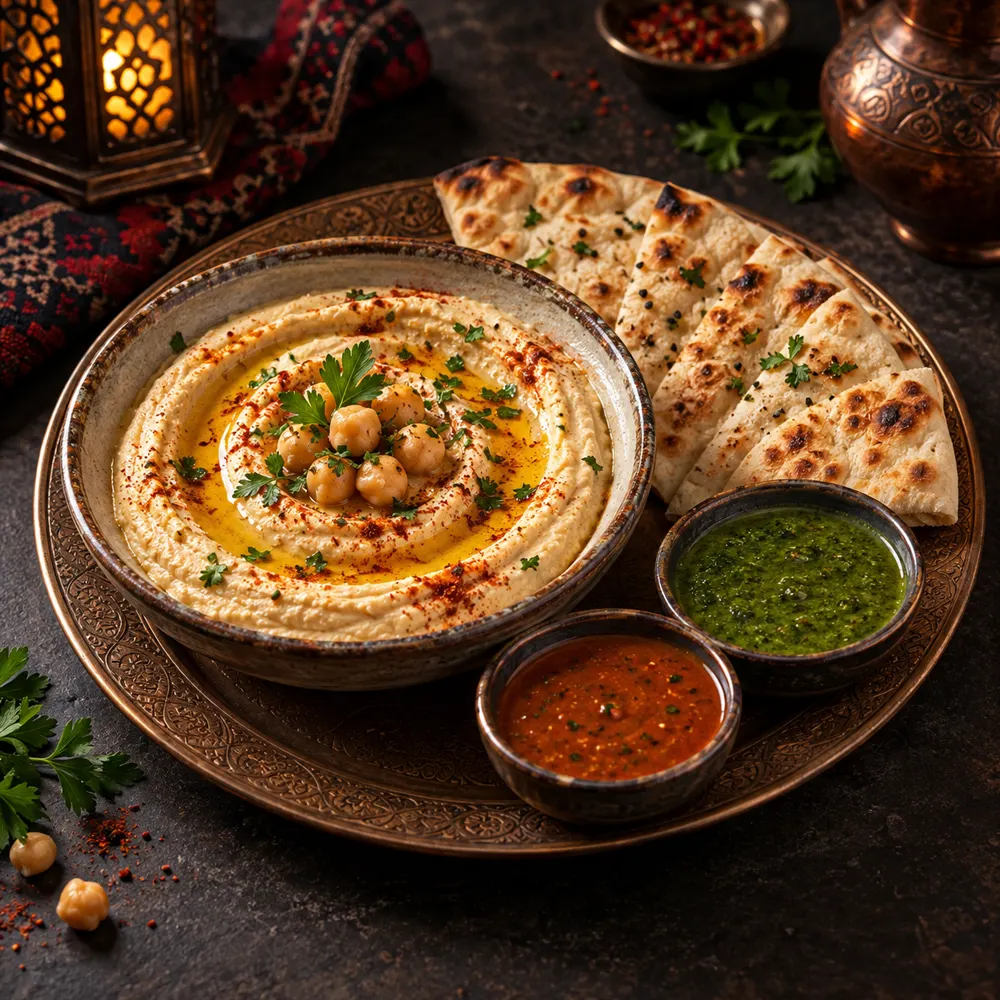 Hummus with naan